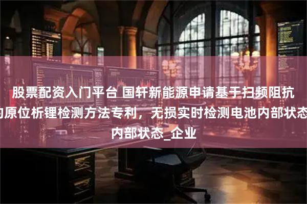 股票配资入门平台 国轩新能源申请基于扫频阻抗测试的原位析锂检测方法专利，无损实时检测电池内部状态_企业
